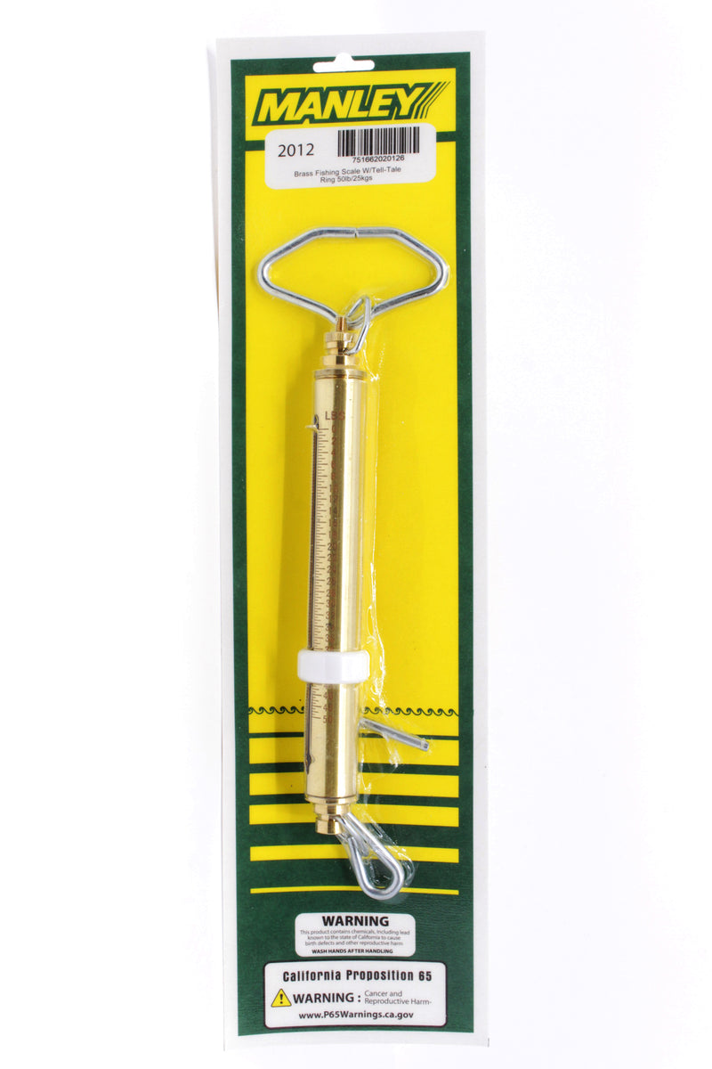 Manley Brass 50#/25kgs Drag Scale Fishing Scale Tell-Tale Ring #2012