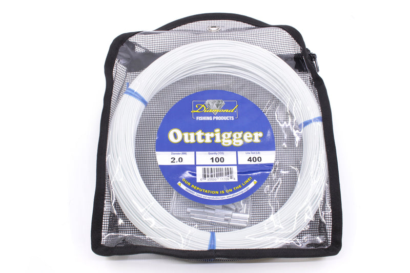 Diamond Fishing Products Outrigger Kits 400# Nylon Mono-Line with Sleeves