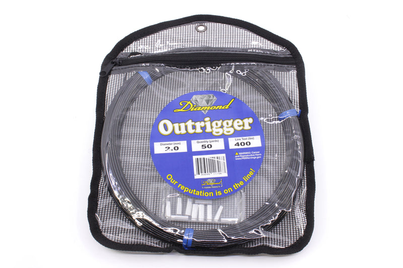 Diamond Fishing Products Outrigger Kits 400# Nylon Mono-Line with Sleeves
