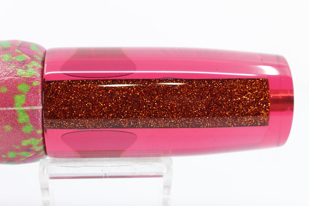 Koya Lures Pink Rainbow Starburst Orange Glitter Pearl Hard Head 12" 7oz ALV Pink Mahi