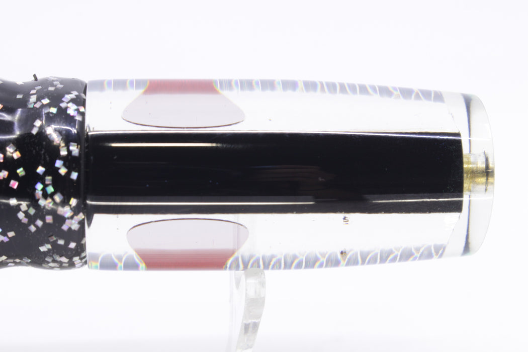 Koya Lures Rainbow Scale Black Pearl Hard Head 9" 4oz Skirted Black/Rainbow