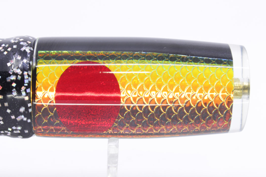 Koya Lures Rainbow Scale Black Pearl Hard Head 9" 4oz Skirted Black/Rainbow