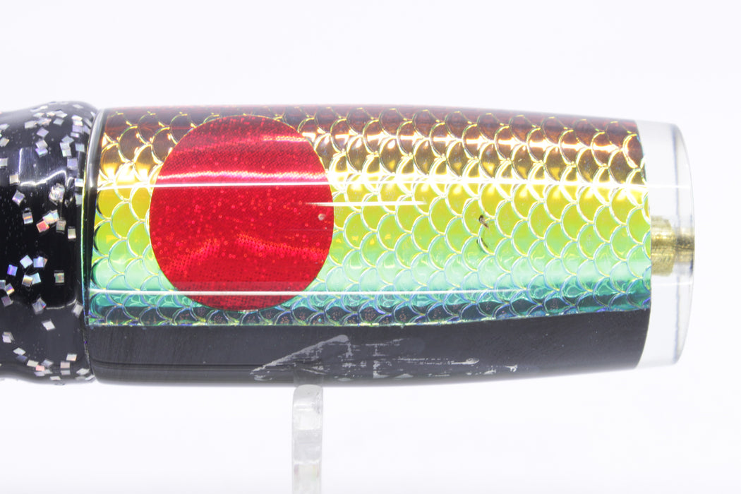Koya Lures Rainbow Scale Black Pearl Hard Head 9" 4oz Skirted Black/Rainbow