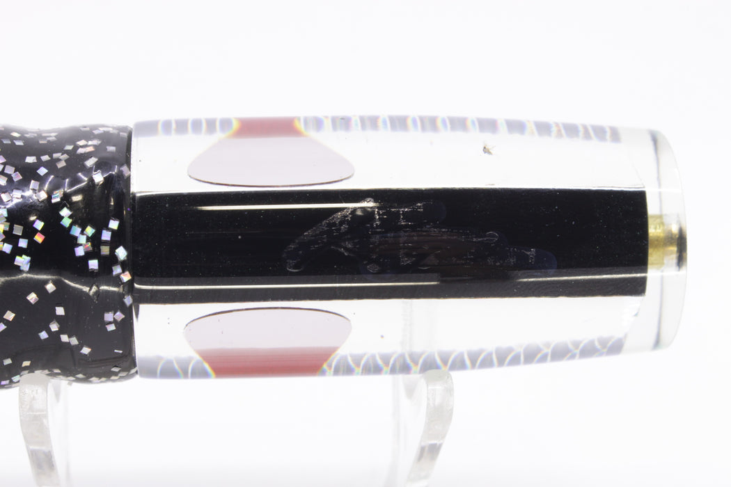 Koya Lures Rainbow Scale Black Pearl Hard Head 9" 4oz Skirted Black/Rainbow