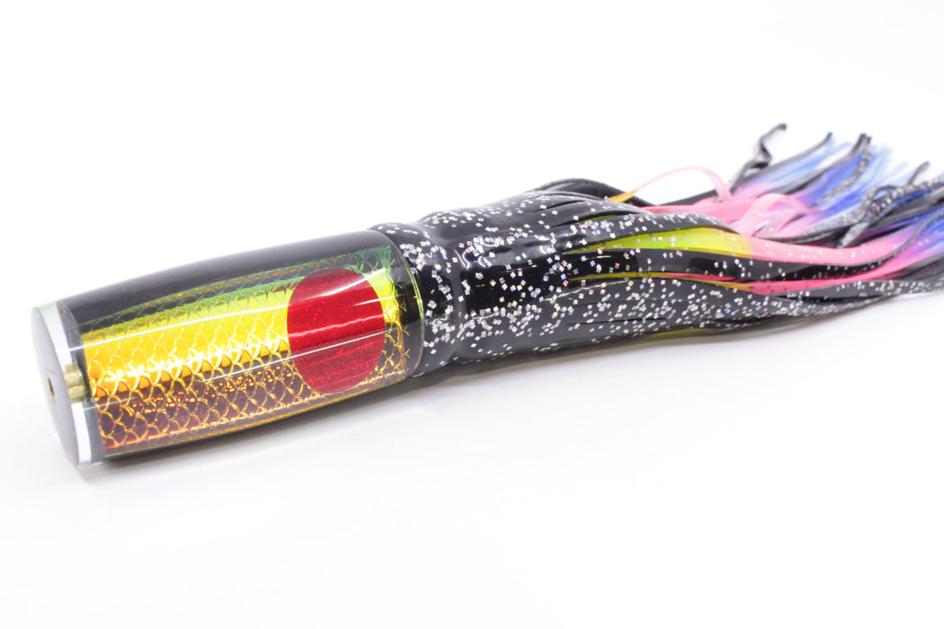 Koya Lures Rainbow Scale Black Pearl Hard Head 9" 4oz Skirted Black/Rainbow
