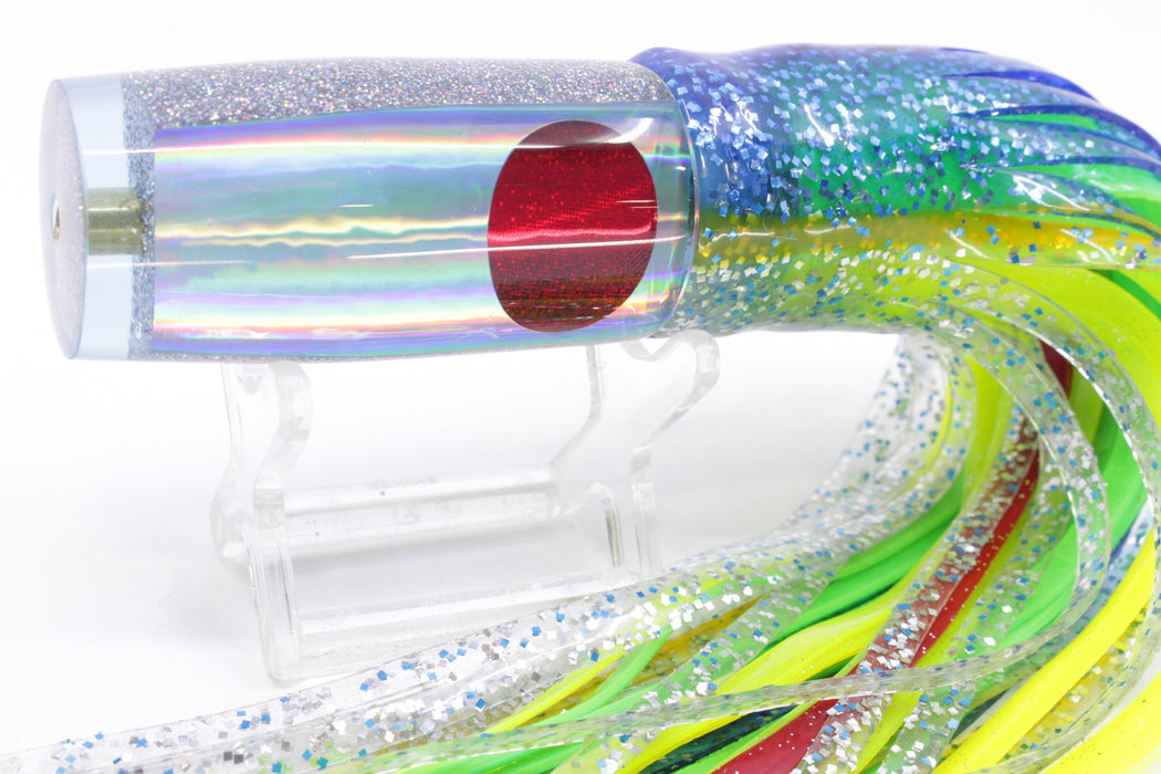 Koya Lures Ice Blue Rainbow Silver Pearl Hard Head 9" 4oz Skirted Blue-Silver/Green