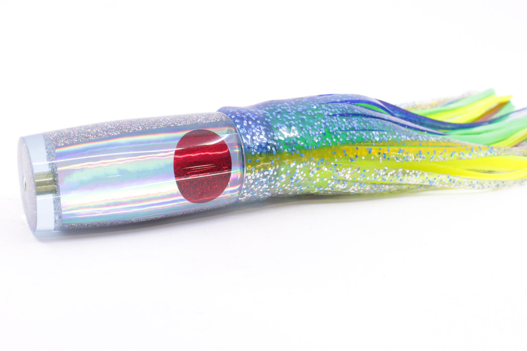 Koya Lures Ice Blue Rainbow Silver Pearl Hard Head 9" 4oz Skirted Blue-Silver/Green