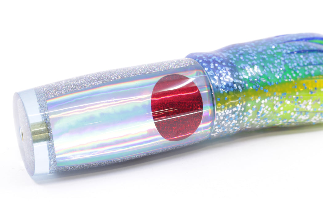 Koya Lures Ice Blue Rainbow Silver Pearl Hard Head 9" 4oz Skirted Blue-Silver/Green