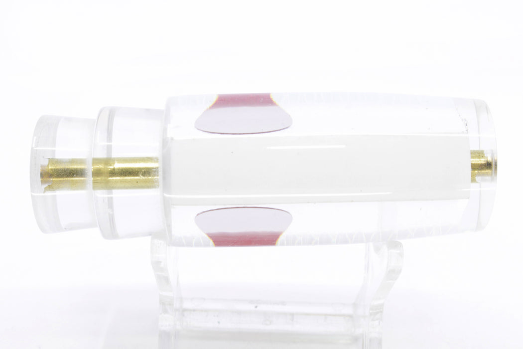 Koya Lures White Rainbow Scale White Pearl Red Eyes Hard Head 9" 2oz