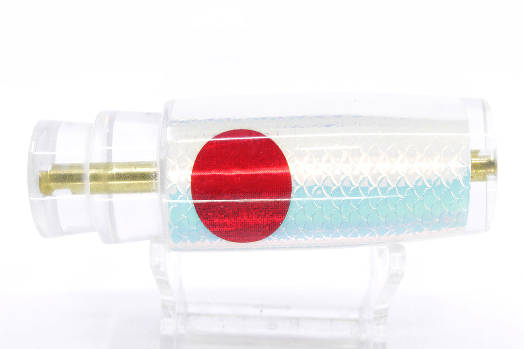 Koya Lures White Rainbow Scale White Pearl Red Eyes Hard Head 9" 2oz