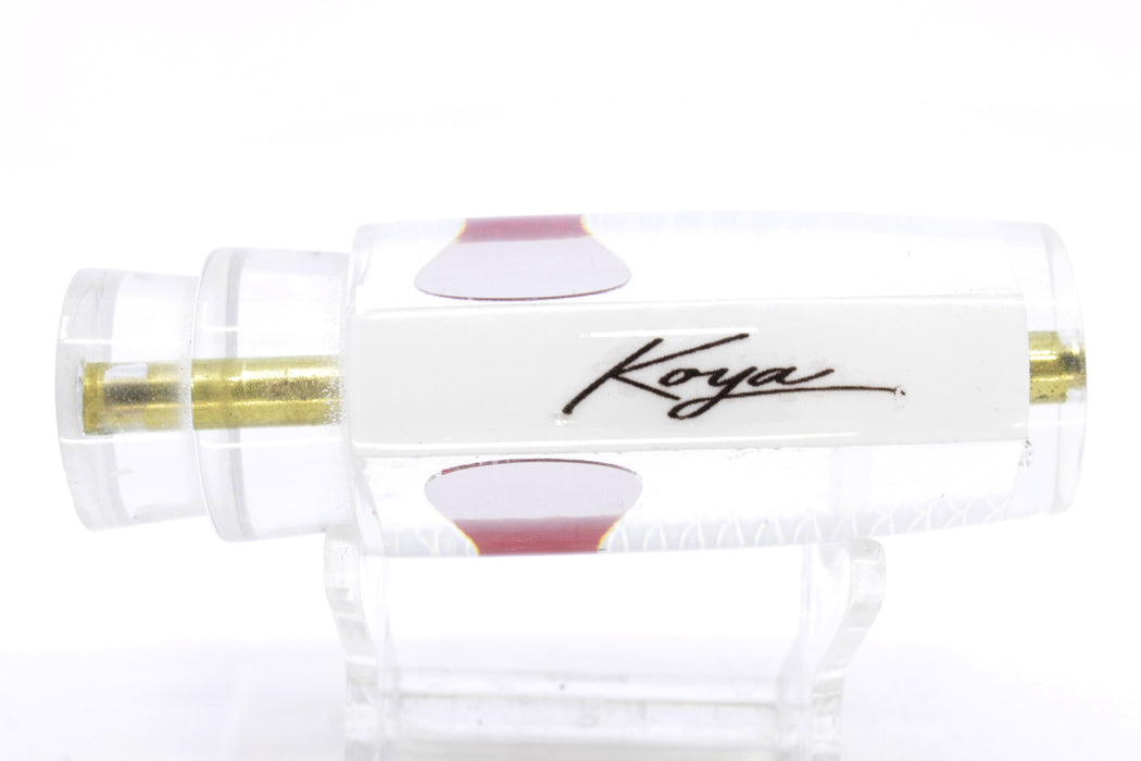 Koya Lures White Rainbow Scale White Pearl Red Eyes Hard Head 9" 2oz