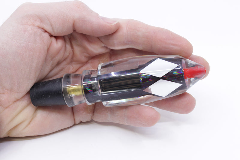 Aloha Lures Clear Mirrored Black Rainbow Deep Six 9" 4.7oz