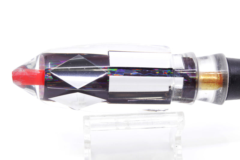 Aloha Lures Clear Mirrored Black Rainbow Deep Six 9" 4.7oz