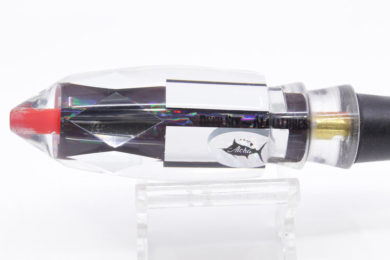 Aloha Lures Clear Mirrored Black Rainbow Deep Six 9" 4.7oz