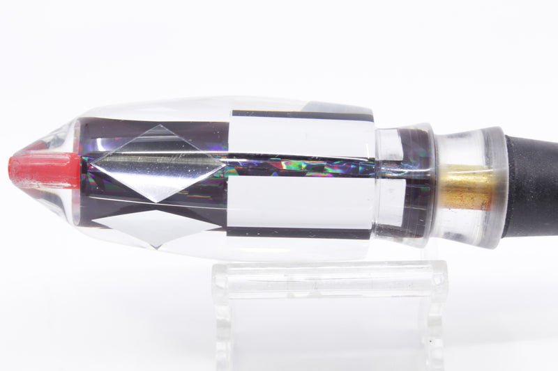 Aloha Lures Clear Mirrored Black Rainbow Deep Six 9" 4.7oz