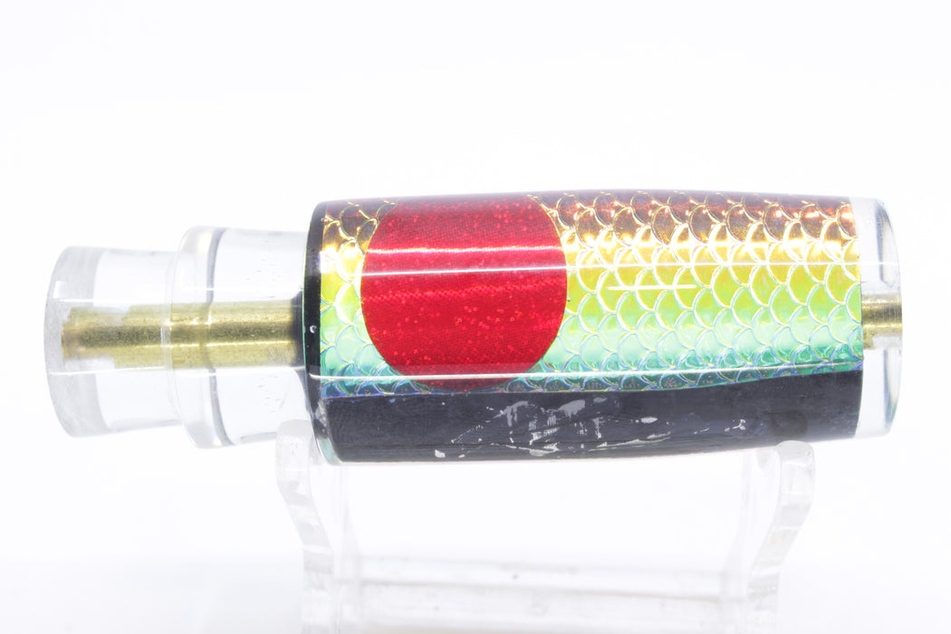 Koya Lures Rainbow Scale Black Pearl Red Eyes Hard Head 7" 1.4oz