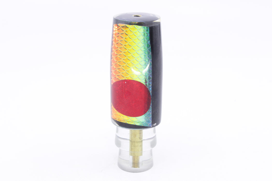 Koya Lures Rainbow Scale Black Pearl Red Eyes Hard Head 7" 1.4oz