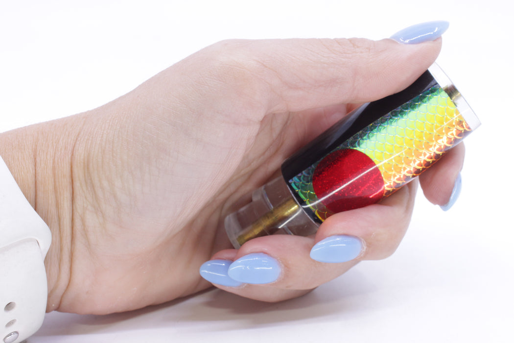 Koya Lures Rainbow Scale Black Pearl Red Eyes Hard Head 7" 1.4oz