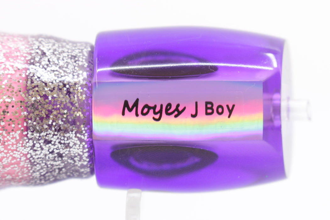 Moyes Lures Light Purple MOP Purple Back Medium J-Boy 12" 7oz Skirted Purple-Pink