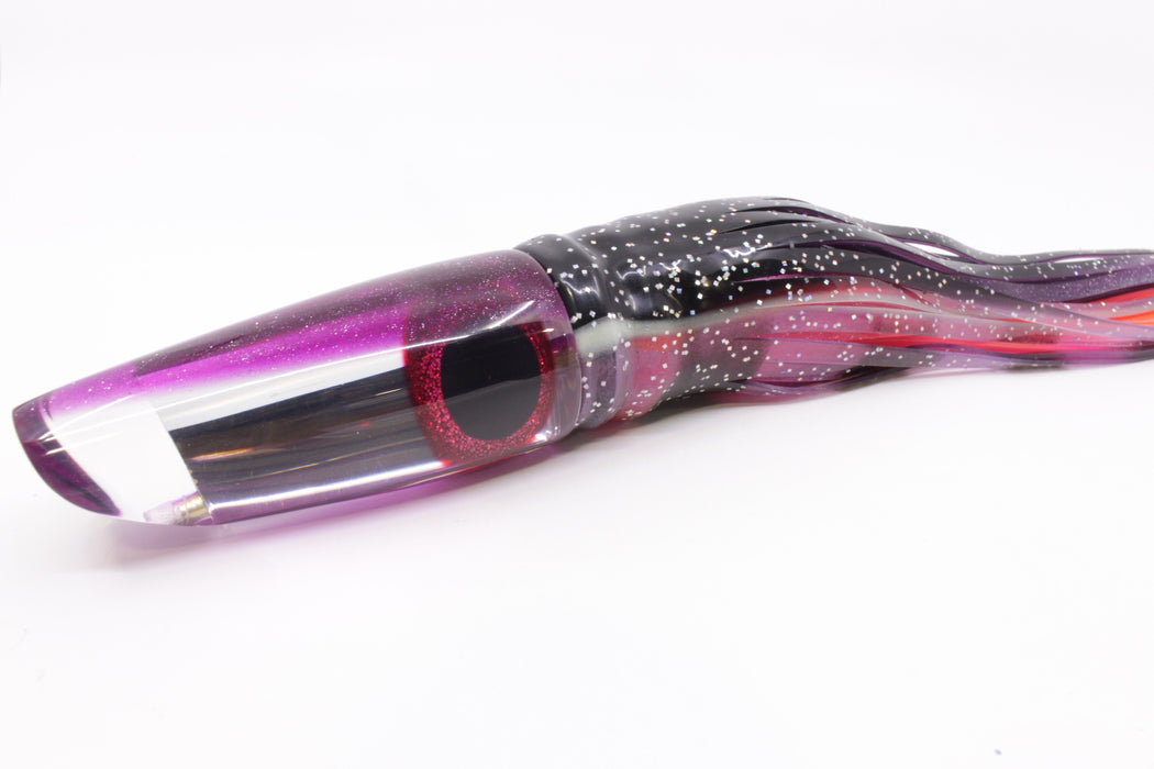 Coggin Lures Mirrored Purple Back Fat Girl Swimmer 14" 11oz Skirted Black-Purple Bars