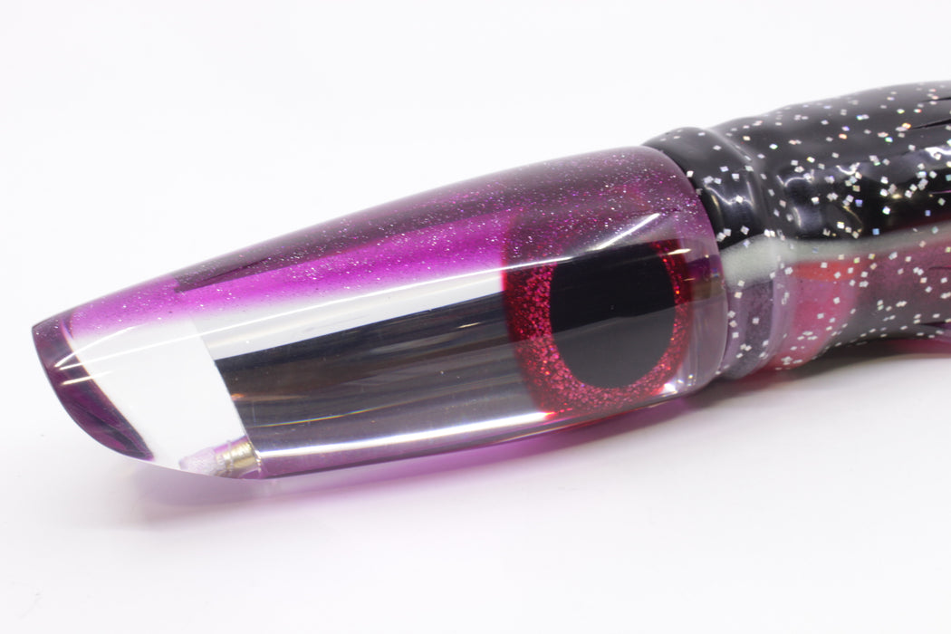 Coggin Lures Mirrored Purple Back Fat Girl Swimmer 14" 11oz Skirted Black-Purple Bars