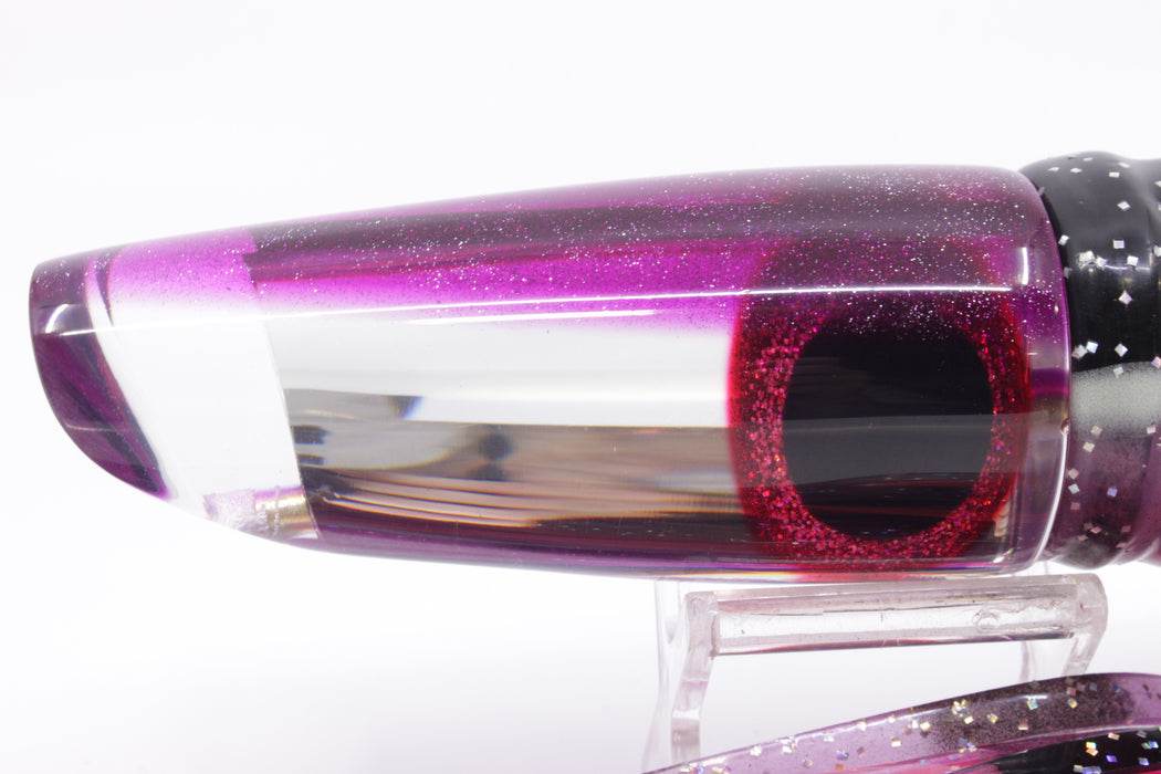 Coggin Lures Mirrored Purple Back Fat Girl Swimmer 14" 11oz Skirted Black-Purple Bars