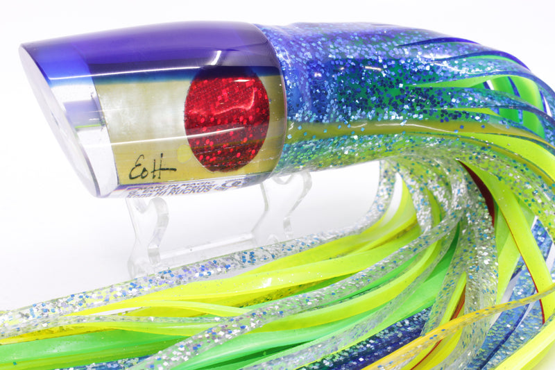 Marlin Magic Golden MOP Blue Back Red Eyes Ruckus 12" 11oz Skirted Blue-Silver/Green