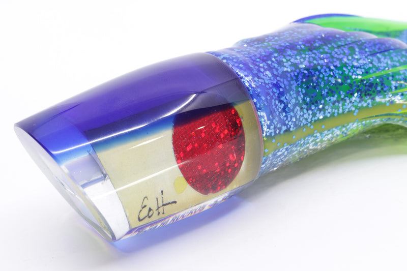 Marlin Magic Golden MOP Blue Back Red Eyes Ruckus 12" 11oz Skirted Blue-Silver/Green