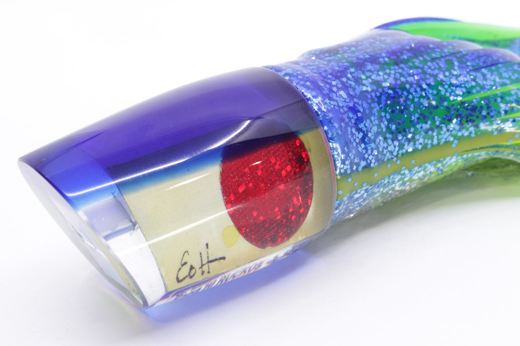Marlin Magic Golden MOP Blue Back Red Eyes Ruckus 12" 11oz Skirted Blue-Silver/Green