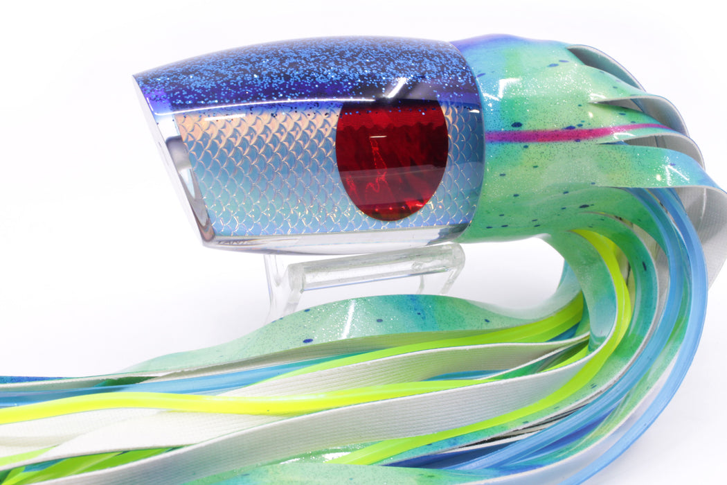 TANTRUM Lures Rainbow Scale Blue Back XL Bandit 14" 12.7oz Fire Tailz Vinyl Mad Mahi