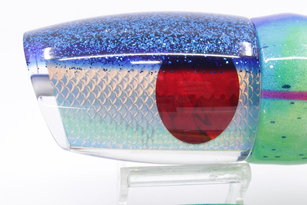 TANTRUM Lures Rainbow Scale Blue Back XL Bandit 14" 12.7oz Fire Tailz Vinyl Mad Mahi