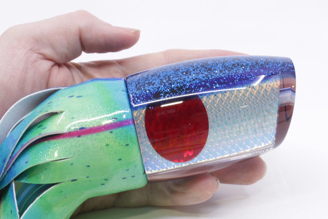 TANTRUM Lures Rainbow Scale Blue Back XL Bandit 14" 12.7oz Fire Tailz Vinyl Mad Mahi