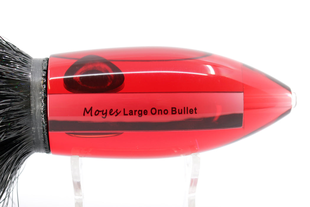 Moyes Lures Red Mirrored Large Ono Bullet 14" 12oz Strobez Black