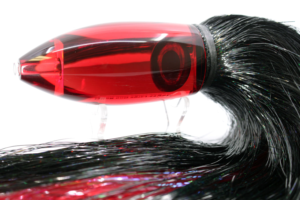 Moyes Lures Red Mirrored Large Ono Bullet 14" 12oz Strobez Black