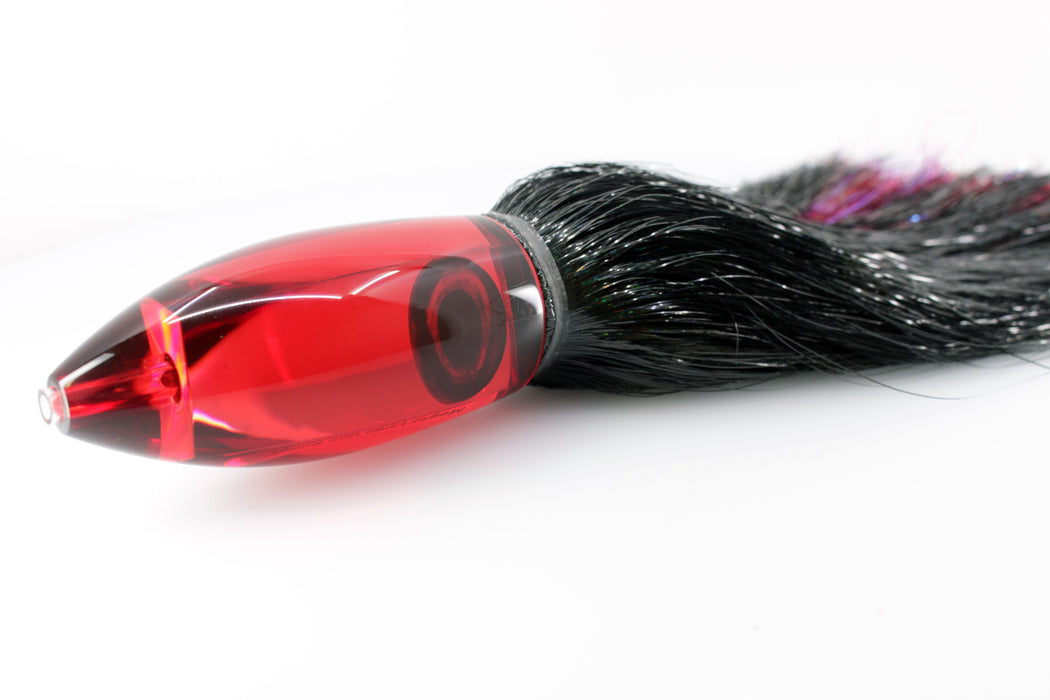 Moyes Lures Red Mirrored Large Ono Bullet 14" 12oz Strobez Black