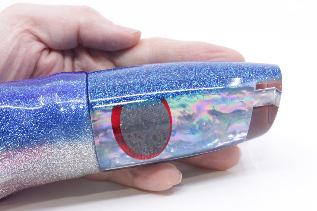 TANTRUM Lures Blue Awabi Blue Back XL Plunger 14" 12oz Skirted Blue-Silver