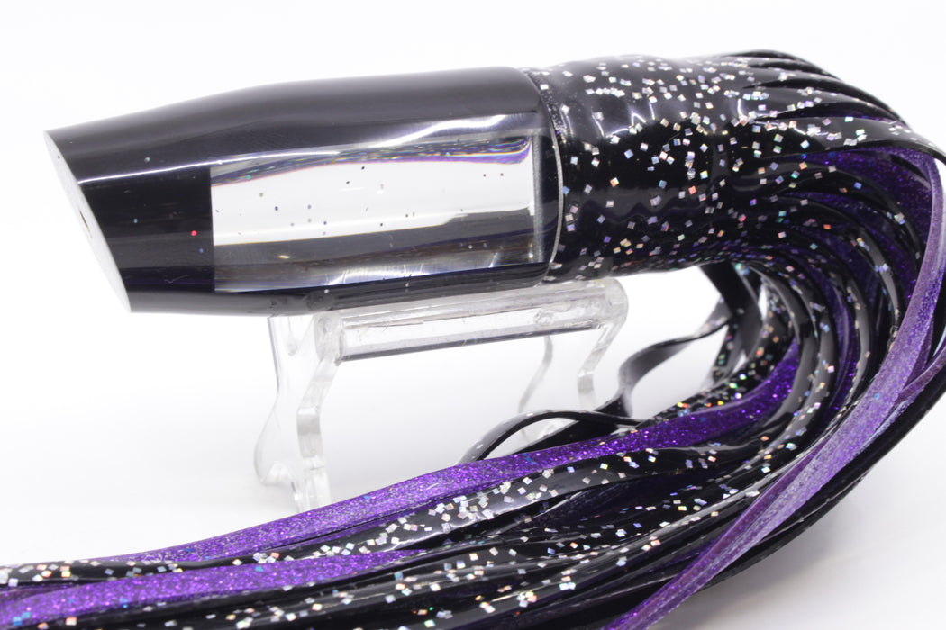 Tanigawa Lures Mirrored Black Beauty Plunger 9" 6.4oz Skirted Black/Purple