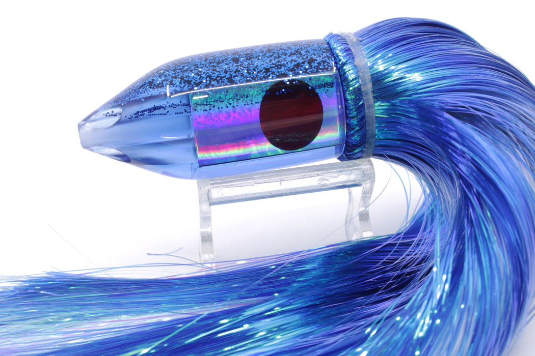 TANTRUM Lures Blue Rainbow Blue Back Medium JetPack Bullet 9" 6.4oz Strobez Blue/White