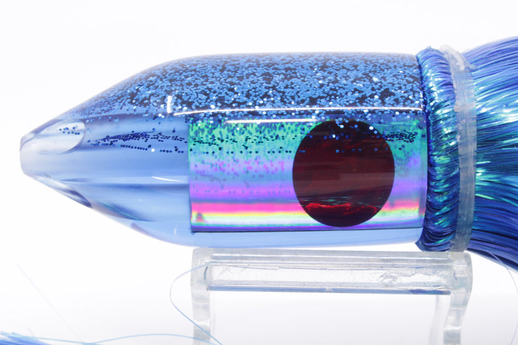 TANTRUM Lures Blue Rainbow Blue Back Medium JetPack Bullet 9" 6.4oz Strobez Blue/White