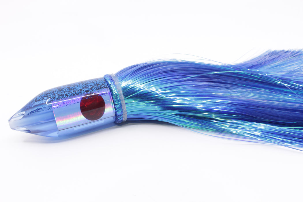 TANTRUM Lures Blue Rainbow Blue Back Medium JetPack Bullet 9" 6.4oz Strobez Blue/White