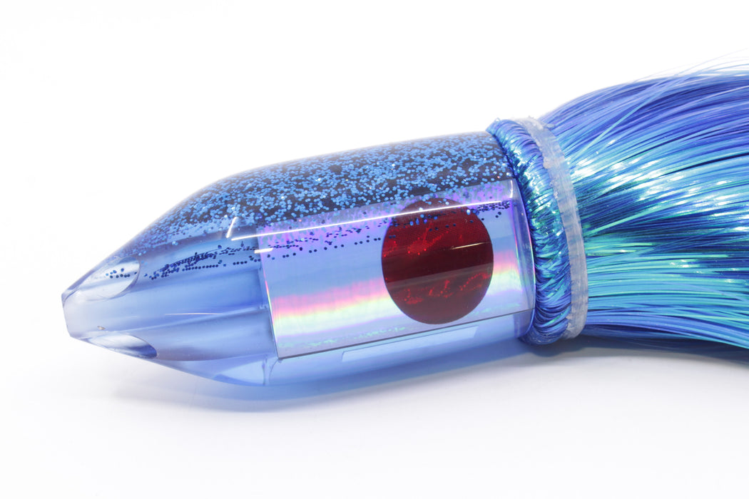 TANTRUM Lures Blue Rainbow Blue Back Medium JetPack Bullet 9" 6.4oz Strobez Blue/White