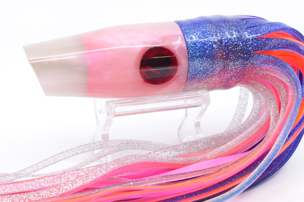 Tanigawa Lures Pink-Strawberry Pearl 2-Hole Slant 9"+ 9.6oz Skirted Blue-Silver/Pink