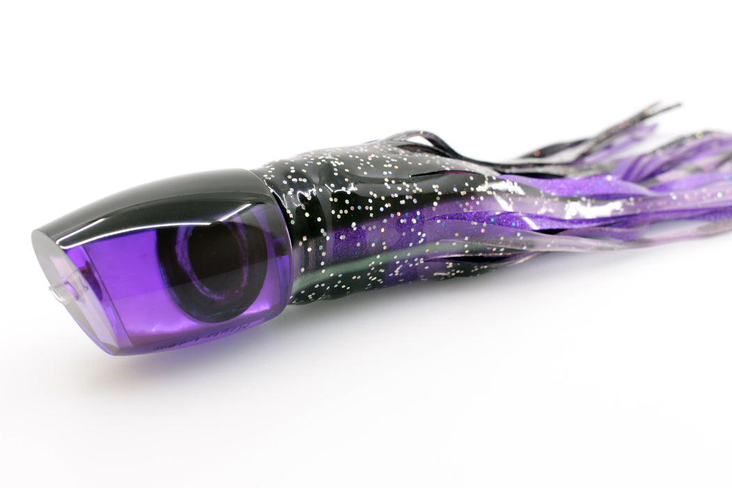 Moyes Lures Purple MOP Black Back Large J-Boy 14" 9oz Skirted