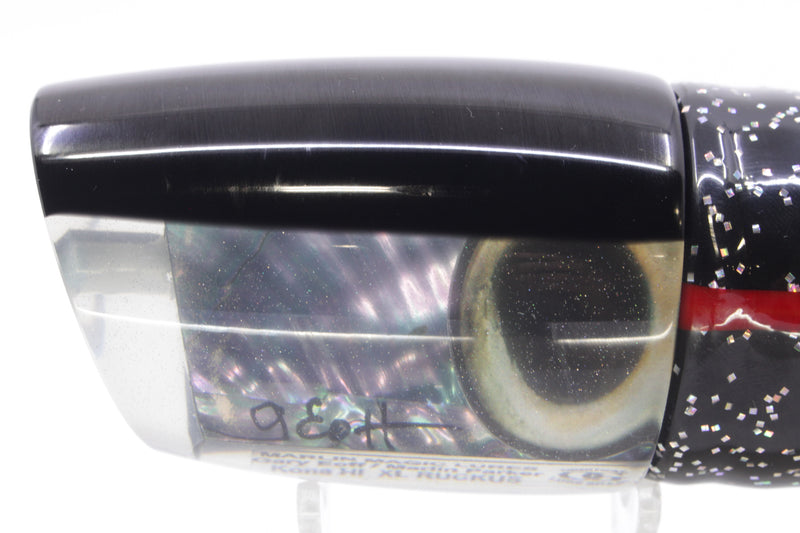 Marlin Magic Blue-Purple Abalone Black Back Taxi Eyes XL Ruckus 16" 17oz Skirted Black