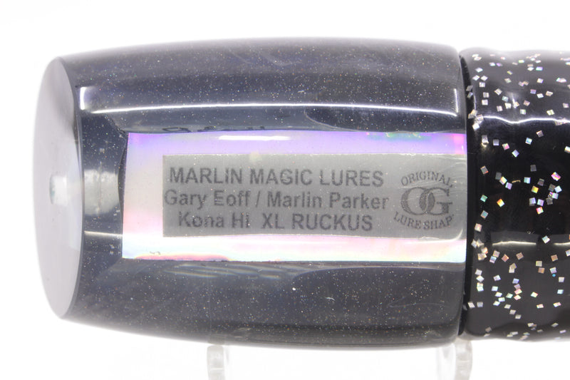 Marlin Magic Blue-Purple Abalone Black Back Taxi Eyes XL Ruckus 16" 17oz Skirted Black