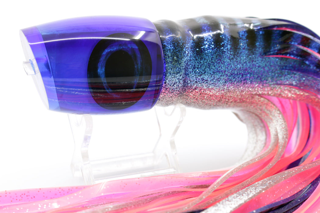 Moyes Lures Blue MOP Dark Blue Back Large J-Boy 14" 9oz Skirted