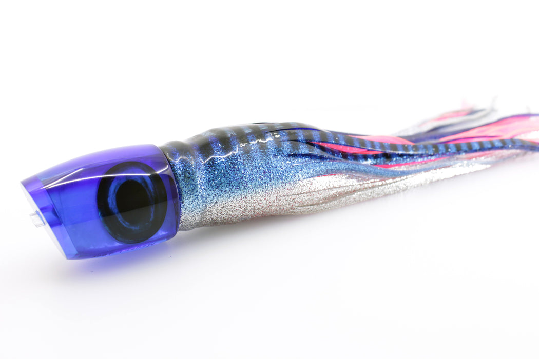 Moyes Lures Blue MOP Dark Blue Back Large J-Boy 14" 9oz Skirted