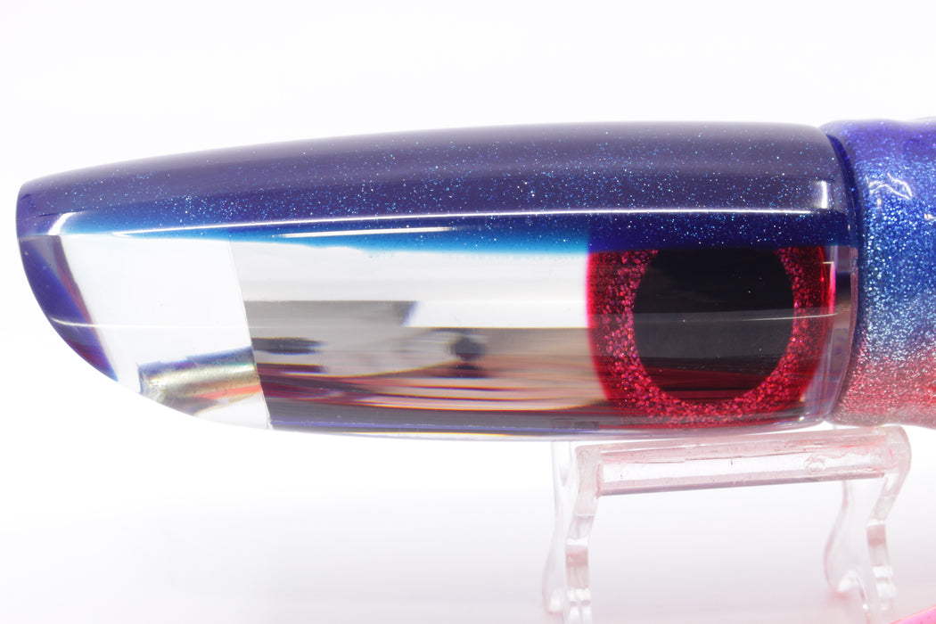 Coggin Lures Mirrored Blue Back Fat Boy Swimmer 14" 10.5oz Skirted Blue-Silver/Pink