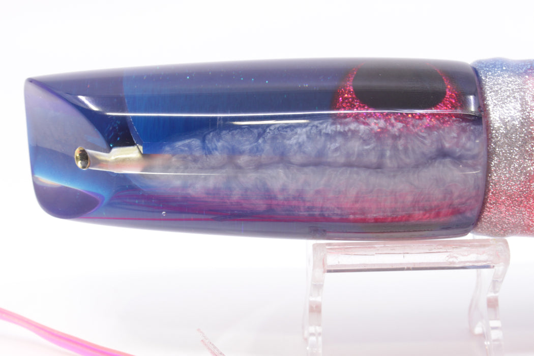 Coggin Lures Mirrored Blue Back Fat Boy Swimmer 14" 10.5oz Skirted Blue-Silver/Pink