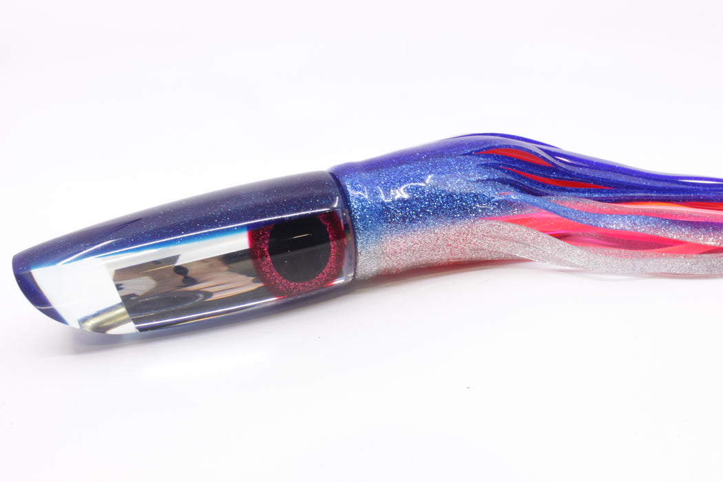 Coggin Lures Mirrored Blue Back Fat Boy Swimmer 14" 10.5oz Skirted Blue-Silver/Pink